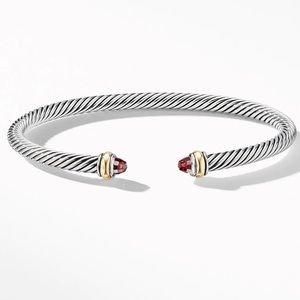 David Yurman Cable Classic Collection Bracelet with Garnet